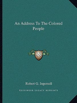 portada an address to the colored people