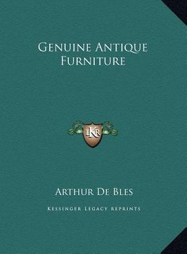portada genuine antique furniture (en Inglés)