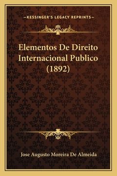 portada Elementos De Direito Internacional Publico (1892) (en Portugués)
