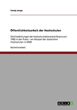 portada Öffentlichkeitsarbeit der Hochschulen (German Edition)