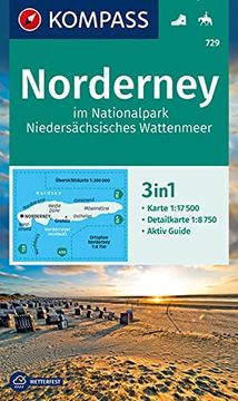 portada Kompass Wanderkarte Norderney im Nationalpark Niedersächsisches Wattenmeer: 3In1 Wanderkarte 1: 17500 mit Aktiv Guide und Detailkarte. Reiten. (en Alemán)