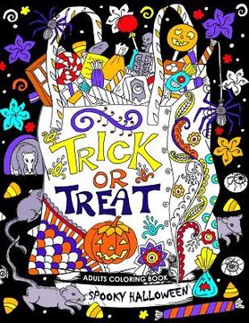 portada Adults Coloring Book: Spooky Halloween Fun and Relaxing Designs (en Inglés)