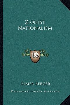 portada zionist nationalism (en Inglés)
