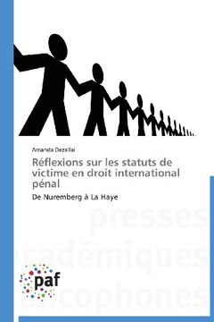 portada Reflexions Sur Les Statuts de Victime En Droit International Penal