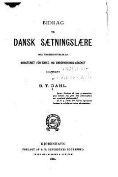 portada Bidrag Til Dansk Sætningslære (in Danés)