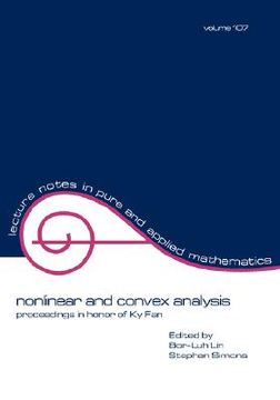 portada nonlinear and convex analysis: proceedings in honor of ky fan (en Inglés)