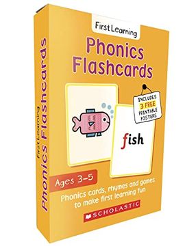portada Phonics Flashcards for Ages 3-5: Perfect for Home Learning. With 3 Free Printable Posters (Scholastic First Learning) (en Inglés)