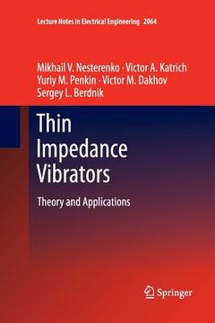 portada Thin Impedance Vibrators: Theory and Applications (en Inglés)