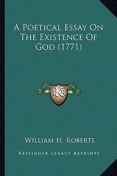 portada a poetical essay on the existence of god (1771) a poetical essay on the existence of god (1771) (en Inglés)