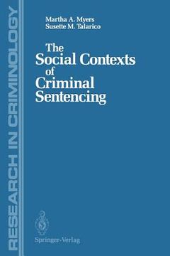 portada the social contexts of criminal sentencing (in English)