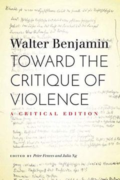 portada Toward the Critique of Violence: A Critical Edition (in English)