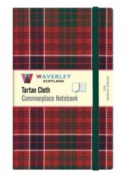 portada Macrae Modern Red: Large: Waverley Genuine Tartan Cloth Commonplace Notebook (21Cm x 13Cm) (Waverley Scotland Tartan Cloth Commonplace Notebooks (in English)
