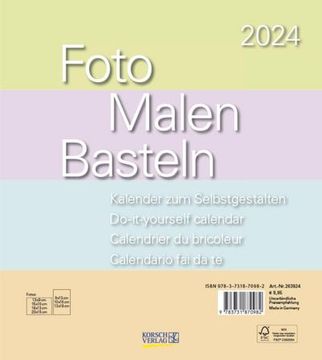 Libro Foto-Malen-Basteln Bastelkalender Pastell 2024: Fotokalender zum ...