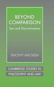 portada Beyond Comparison Hardback: Sex and Discrimination (Cambridge Studies in Philosophy and Law) (in English)