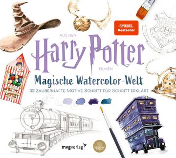 portada Magische Watercolor-Welt 32 Zauberhafte Motive Schritt für Schritt Erklärt Harry Potter Watercolor: Von Hogwarts bis zum Patronus (in German)