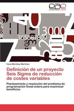 portada definici n de un proyecto seis sigma de reducci n de costes variables (en Inglés)