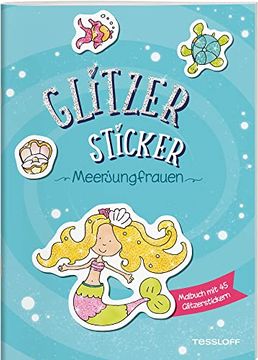 portada Glitzer-Sticker Malbuch. Meerjungfrauen: Mit 45 Glitzernden Stickern (en Alemán)