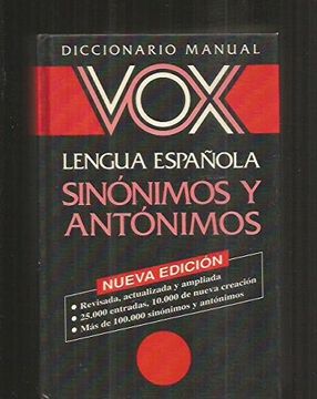 portada Sinonimos Y Antonimos Vox Diccionario Manual De La Lengua Española