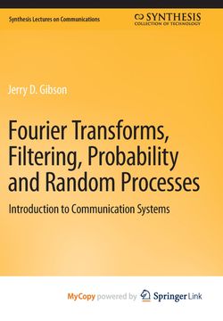 portada Fourier Transforms, Filtering, Probability and Random Processes. Introduction to Communication Systems