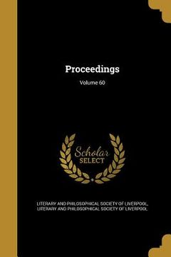 portada Proceedings; Volume 60 (en Inglés)