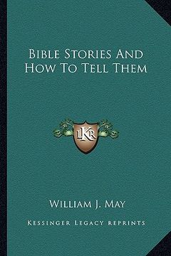 portada bible stories and how to tell them (in English)