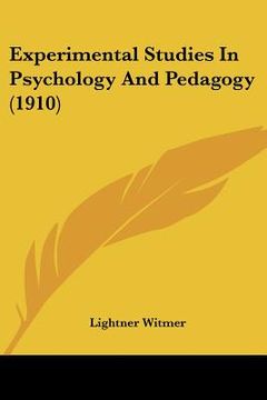 portada experimental studies in psychology and pedagogy (1910)