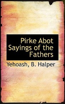 portada Pirke Abot Sayings of the Fathers (en Hebreo)