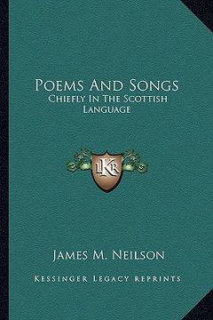 portada poems and songs: chiefly in the scottish language (in English)