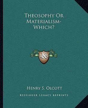 portada theosophy or materialism-which? (en Inglés)