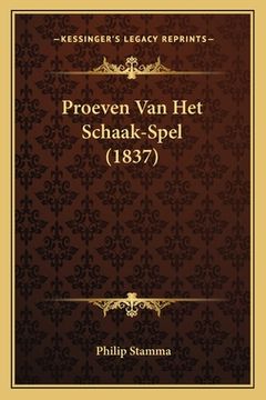 portada Proeven Van Het Schaak-Spel (1837)