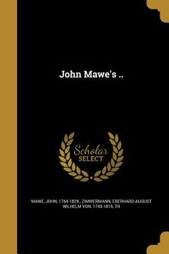 portada John Mawe's .. (in German)
