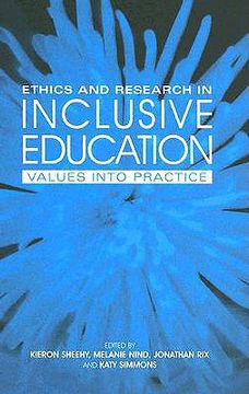 portada ethics and research in inclusive education: values into practice