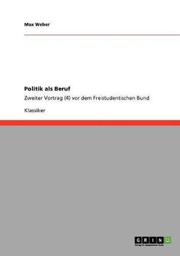 portada Politik als Beruf (German Edition)