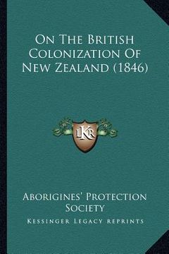 portada on the british colonization of new zealand (1846)