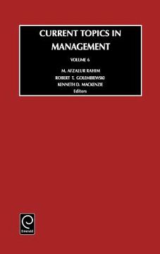 portada current topics in management: vol 6 (en Inglés)