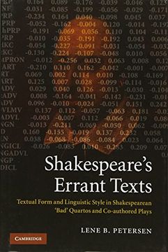 portada Shakespeare's Errant Texts Hardback (en Inglés)
