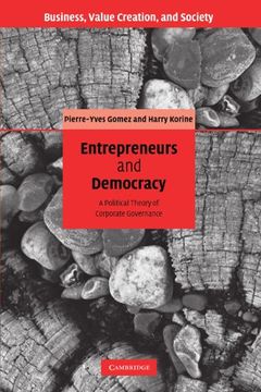 portada Entrepreneurs and Democracy Paperback (Business, Value Creation, and Society) (en Inglés)