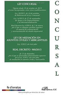 portada Ley concursal : Ley de mediación en asuntos civiles y mercantiles : Real Decreto