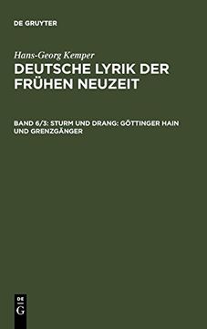 portada Sturm und Drang: Göttinger Hain und Grenzgänger (en Alemán)