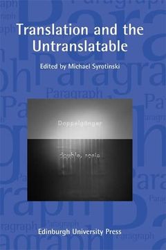 portada Translation and the Untranslatable: Paragraph Volume 38, Number 2 (Paragraph Special Issues) 