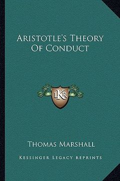 portada aristotle's theory of conduct (en Inglés)