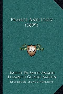portada france and italy (1899) (en Inglés)