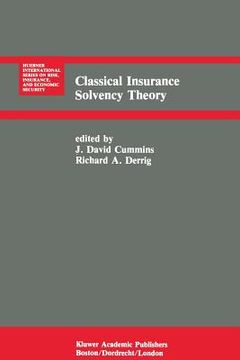 portada Classical Insurance Solvency Theory (en Inglés)