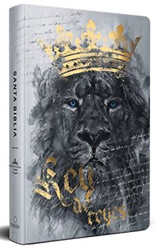 portada Biblia Rvr60 Letra Grande Tamaño Manual, Tapa Dura León Rey de Reyes / Spanish B Ible Rvr60 Handy Size Large Print Hardcover Lion King of Kings (in Spanish)