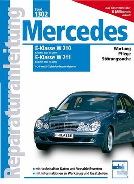 portada Mercedes E-Klasse W210, 2000-2001, W211, 2002-2006 Benziner 4-, 6- und 8-Zylinder-Benzin-Motoren (en Alemán)