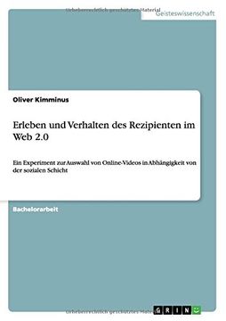portada Erleben und Verhalten des Rezipienten im Web 2.0 (German Edition)