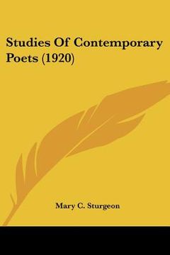 portada studies of contemporary poets (1920) (en Inglés)
