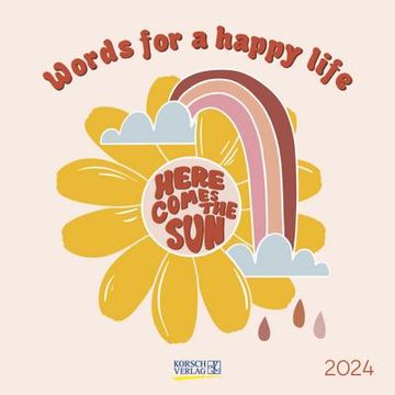 Libro Words for a Happy Life 2024 TypoArt Broschürenkalender mit