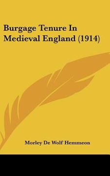 portada burgage tenure in medieval england (1914)