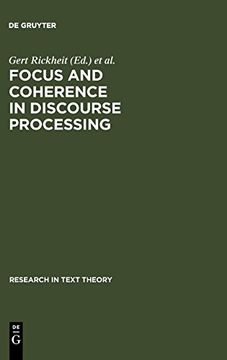 portada Focus and Coherence in Discourse Processing (Research in Text Theory) (en Inglés)
